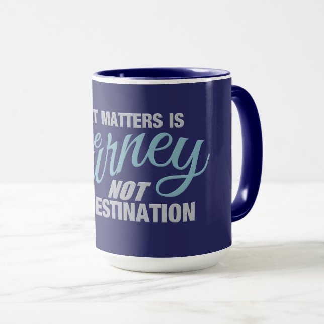 JOURNEY custom mug - choose style & colour (Front Right)
