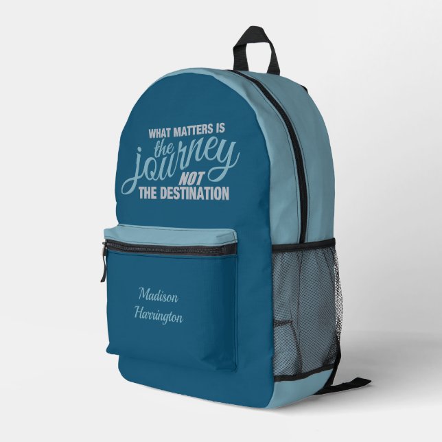 JOURNEY custom name Printed Backpack (Back Corner Right)