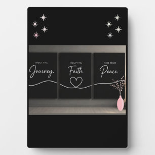 Journey faith and peace Tabletop Plaque with Easel