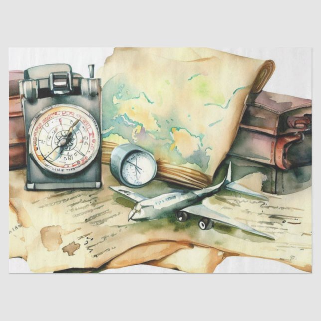 "Journey-Inspired: Adventure Awaits"  Tissue Paper (Front)