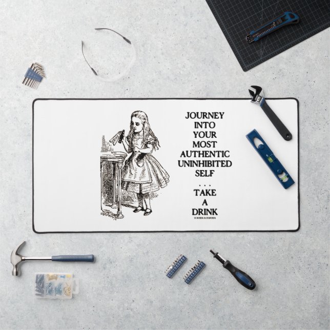 Journey Into Your Most Authentic Uninhibited Self Desk Mat (Workstation)