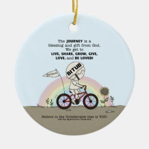 Journey is a Gift Ceramic Ornament