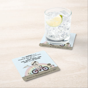 Journey is a Gift Square Paper Coaster