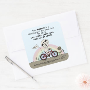 Journey is a Gift Square Sticker