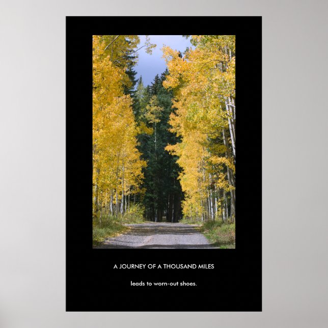 Journey of a Thousand Miles demotivational poster (Front)