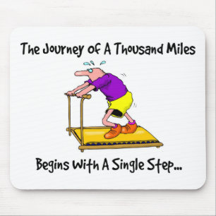 Journey Of A Thousand Miles - Exercise Motivation Mouse Pad