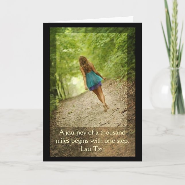 "Journey of a thousand Miles" Greeting Card (Front)