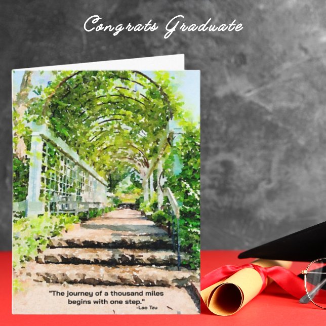Journey of Life begins with one step Graduation  Card (Creator Uploaded)