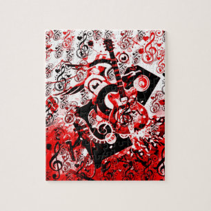 Journey of Music-Red_ Jigsaw Puzzle