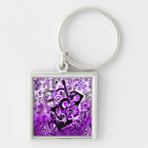 Journey Of Music,Rocks Purple_ Keychain