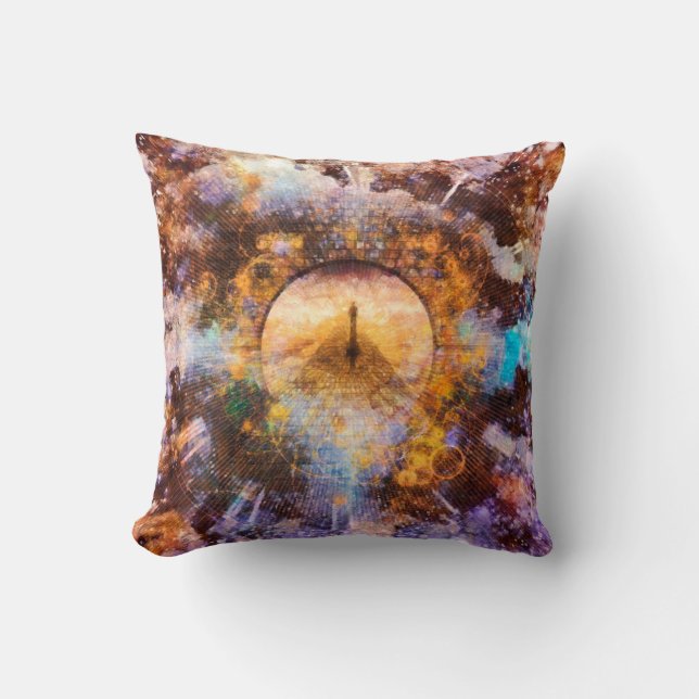 Journey of time throw pillow (Front)