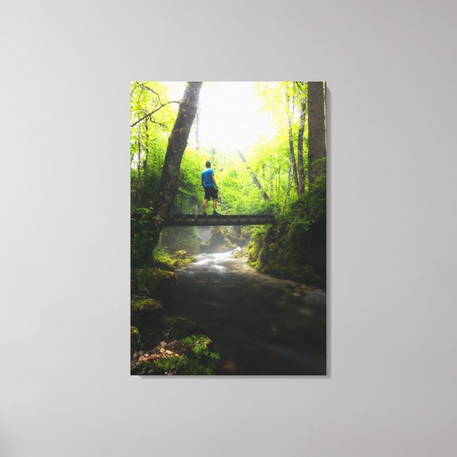 Journey through the magical forest canvas print (Front)