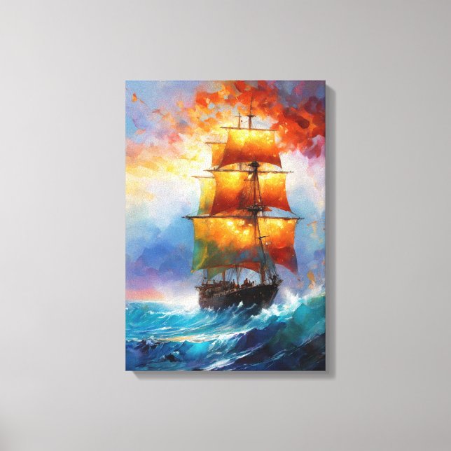 "Journey Through Turbulence" Canvas Print (Front)