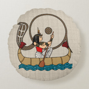 Journey To The Afterlife Round Pillow