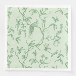 Journey to the Chateau Peacock Green Napkin