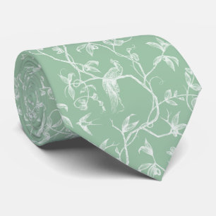 Journey to the Chateau Peacock Green Toile Tie
