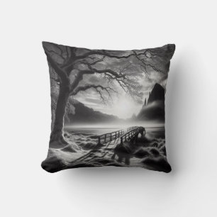 Journey to the Edge – Elegance & Mystery Throw Pillow