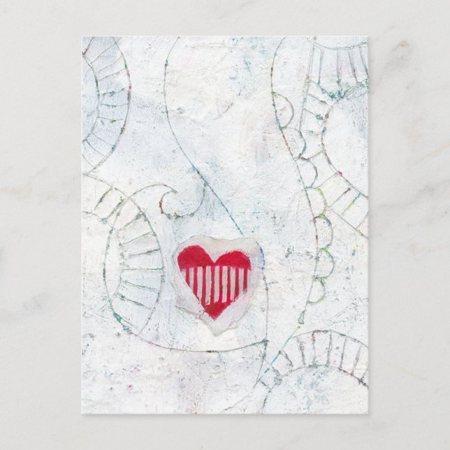 Journey To You - Red Heart Postcard (Front)