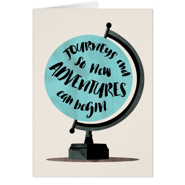 Journeys and Adventures World Globe Card (Front)