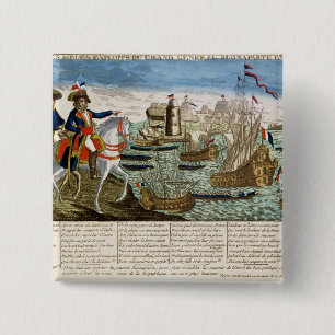 Journeys and Exploits of General Bonaparte  1798 2 Inch Square Button