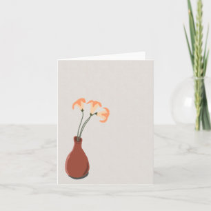Jours dans une carte rouge Vase Note