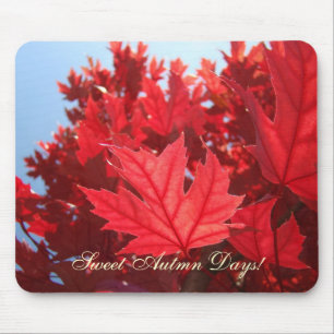 Jours doux d'automne ! Tapis de souris Feuilles d'