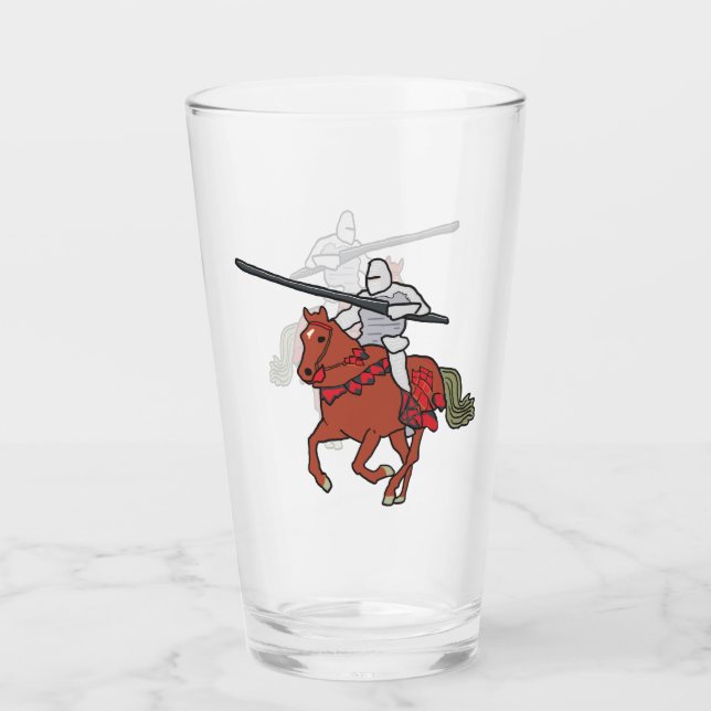 Jousting Knight Glass (Front)