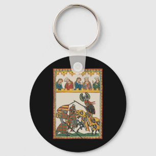 Jousting Knights At A Tournament Keychain