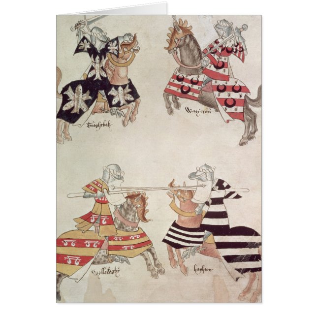 Jousting Knights, from Sir Thomas Holmes' Book (Front)