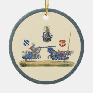 Jousting Knights - Medieval Theme Ceramic Ornament