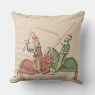 Jousting Knights Throw Pillow