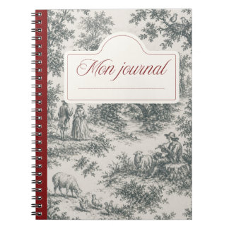 Jouy fabric notebook