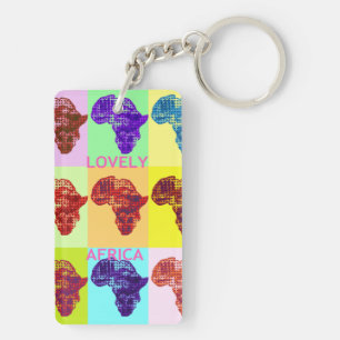 Jovely Africa Map porte - clé design coloré