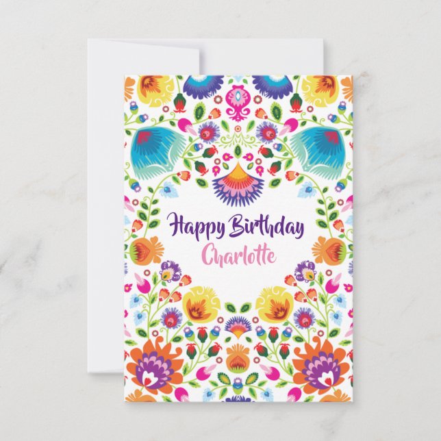 Jovely Folklore Bonne carte d'anniversaire (Devant)
