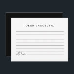 JOVI Black Edgy Modern Children's Time Capsule Enclosure Card<br><div class="desc">This baby shower and children's birthday time capsule card features handwritten fonts and a modern minimalist design paired with a handwritten font and a modern minimalist design and an edgy black and white colour combination. Colours are editable! Click the 'click to customize further' option to change the colours to match...</div>