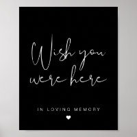 JOVI Black Edgy Wish You Were Sign