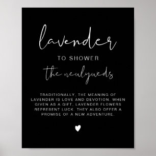 JOVI Black Lavender Toss Wedding Sign