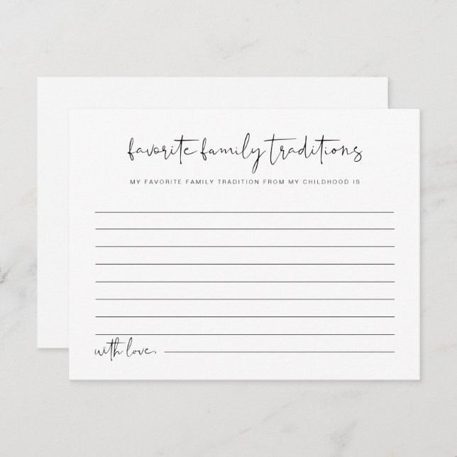 JOVI Modern Family Traditions Enclosure Card (Front/Back)