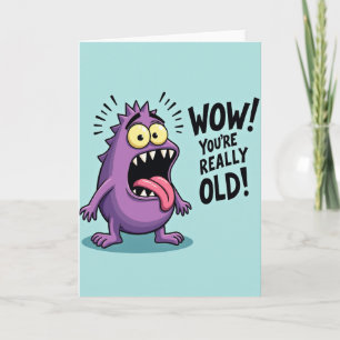 Jovial Purple Monster Card