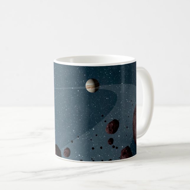 Jovian Trojans Asteroids. Coffee Mug (Front Right)