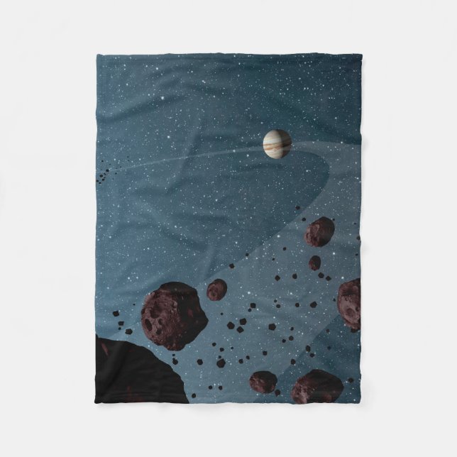 Jovian Trojans Asteroids. Fleece Blanket (Front)