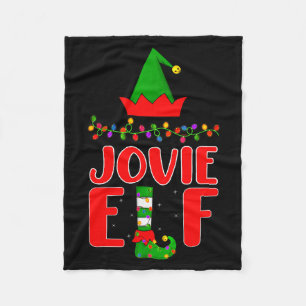 Jovie Elf Matching Family Lighting Christmas  Fleece Blanket
