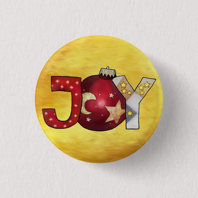 Joy  1 inch round button (Front)