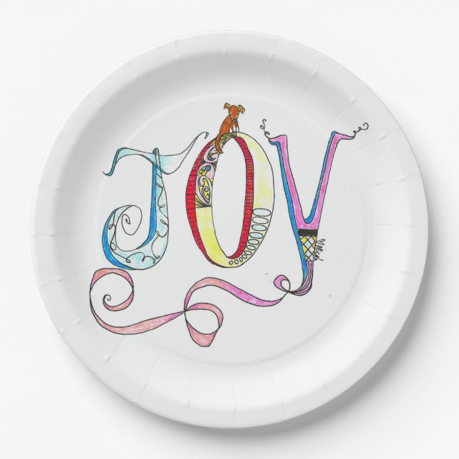 Joy 9" Paper Plate (Front)