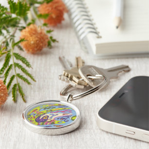Joy, abstract keychain
