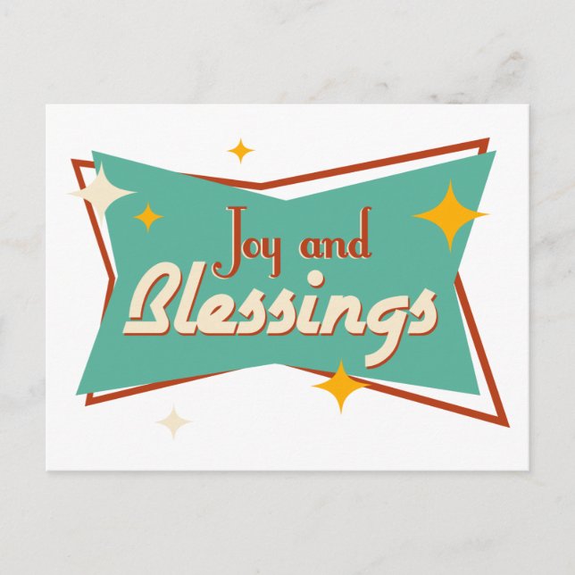 Joy and Blessings Holiday Postcard (Front)