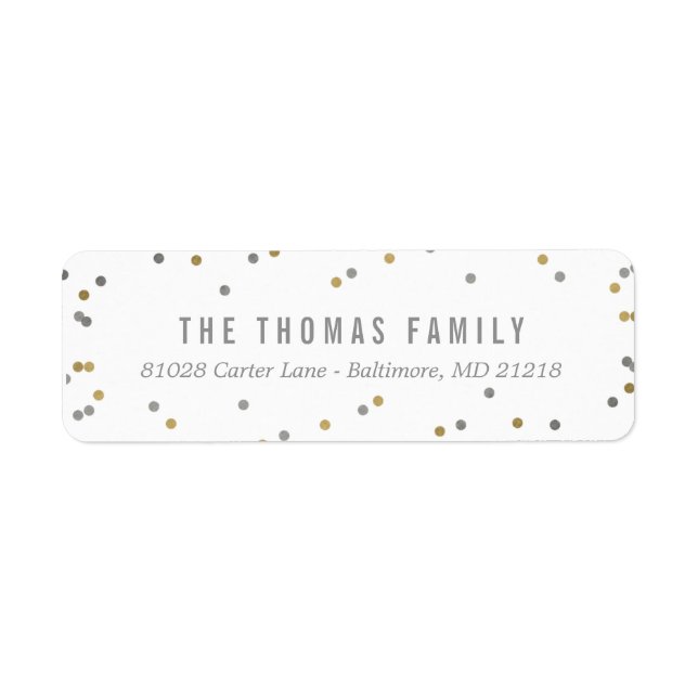 Joy and Cheer Holiday Return Address Labels (Front)