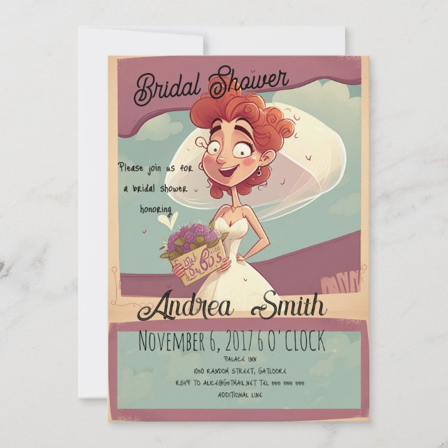 Joy and Fun with a Funny and Casual Bridal Shower  Invitation (Front)