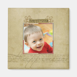 Joy and happiness photo magnet