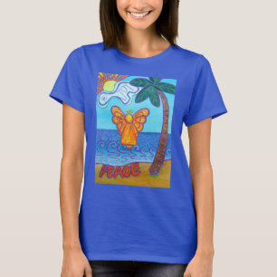 Joy and Peace Beach Angel Art T-shirts personnalis
